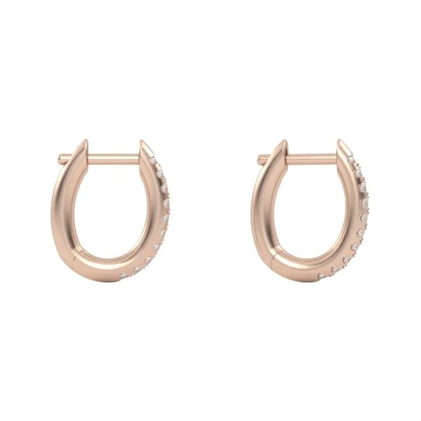 Kids earrings // Gold earring // Earrings with zircons // Gift for girl // EAR18 · 2