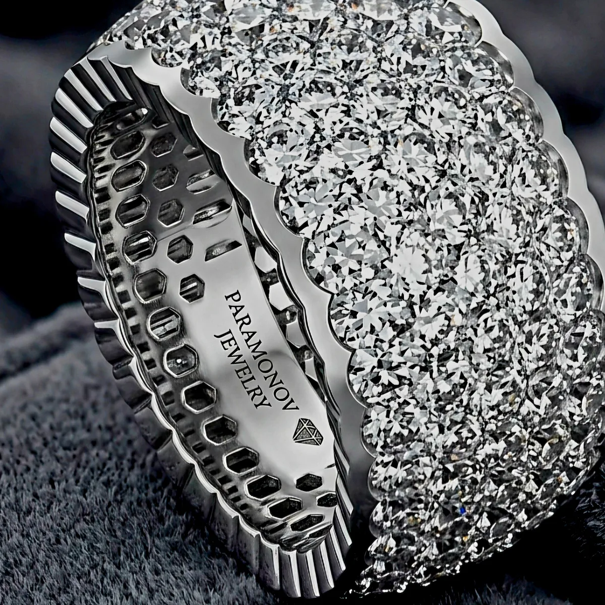Diamond ring // Gold ring // Band with lab or natural diamond // For women // DR9 · 1