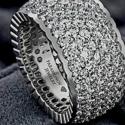 Diamond ring // Gold ring // Band with lab or natural diamond // For women // DR9