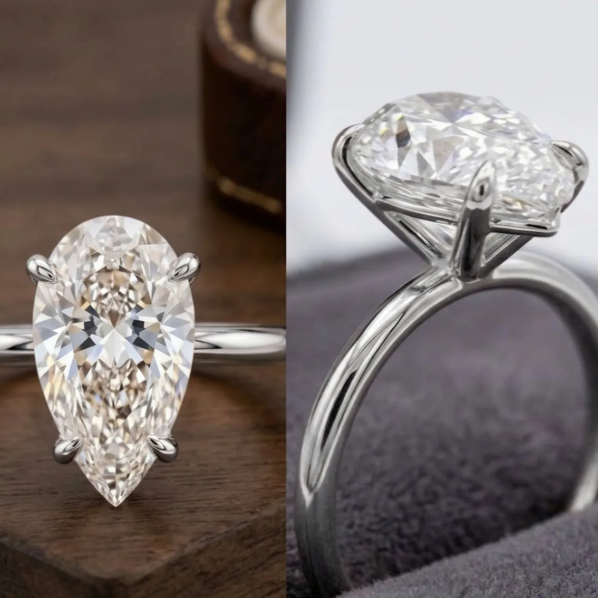 Diamond ring // Gold // Natueal diamond // CVD diamond // Engagement ring // For women//DR30 · 3