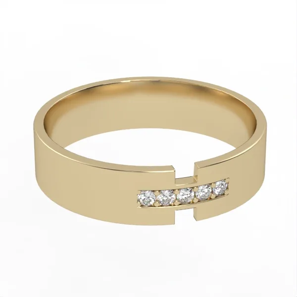 Diamond Wedding Ring // Gold wedding ring // CVD diamond // Gift for woman/Comfort Fit // WR5 · 3