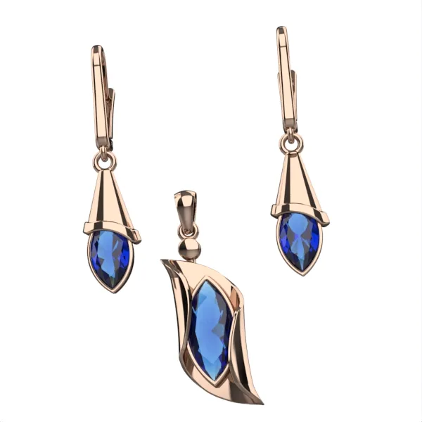 Gold earriings // Blue topaz earrings // Gemstone jewelry // Gift for women // EAG32 · 2