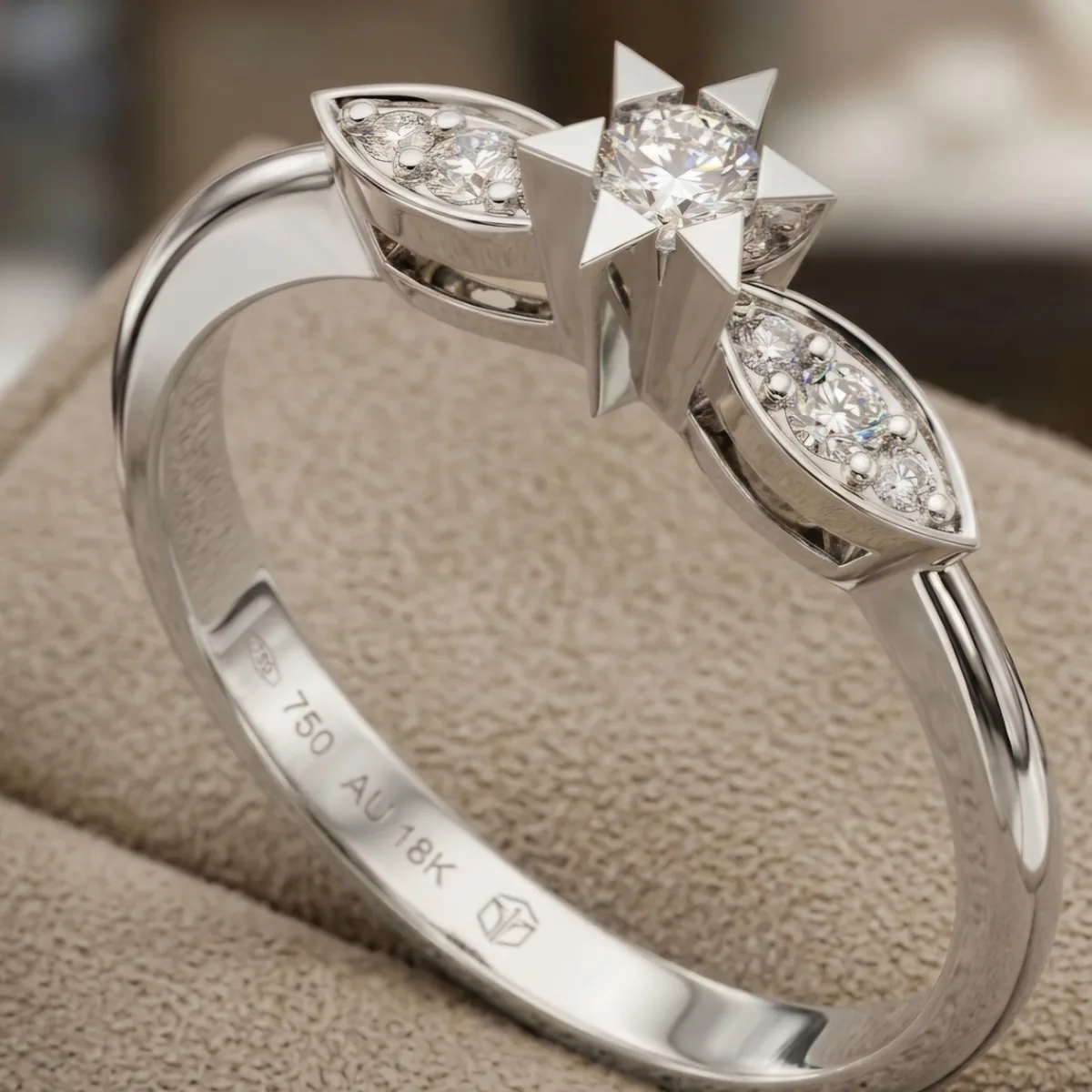 Diamond ring // Gold ring // CVD or natural diamond // For women // Model DR19 · 3
