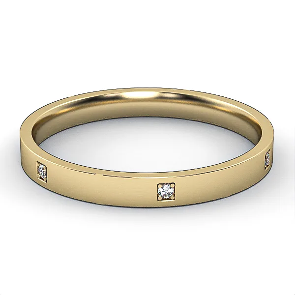 Diamond Wedding Ring///Gold wedding ring//CVD diamond//Gift for woman/Comfort Fit///WR39 · 3