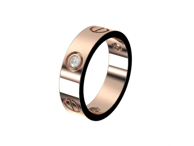 Diamond ring // Wedding gold ring // CVD diamond // Gift for women // Set rings // Model WR18 · 3