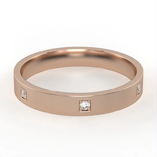 Diamond Wedding Ring // Gold wedding ring // CVD diamond // Gift for woman // For men // Comfort Fit // WR38 · 2