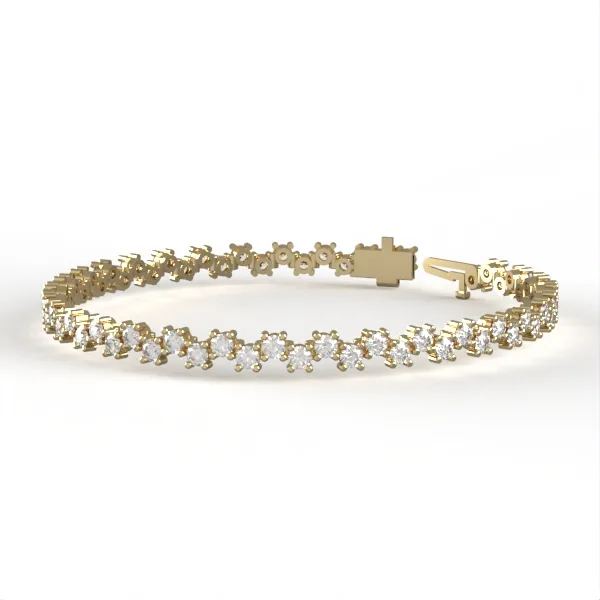 Lab diamonds Bracelet, natural diamonds bracelet, white gold bracelet, rose gold bracelet, all size, model BR8 · 1