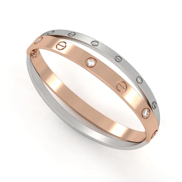 Gold Bracelet with Diamonds Model BR18 · 2
