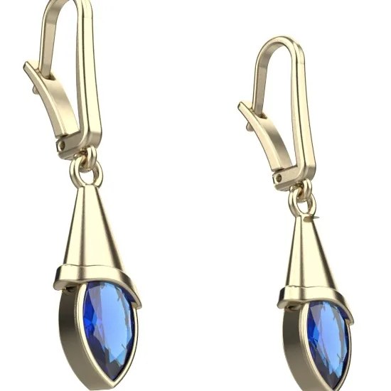 Gemstone Gold Earrings Model EAR10 · 3