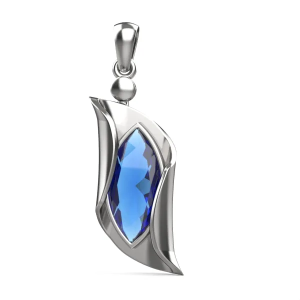 Blue Topaz Pendant // Gold Pendant // Jewelry Gift // Elegant Necklace for Women // Zodiac Birthstone Accessory // DP19 · 2